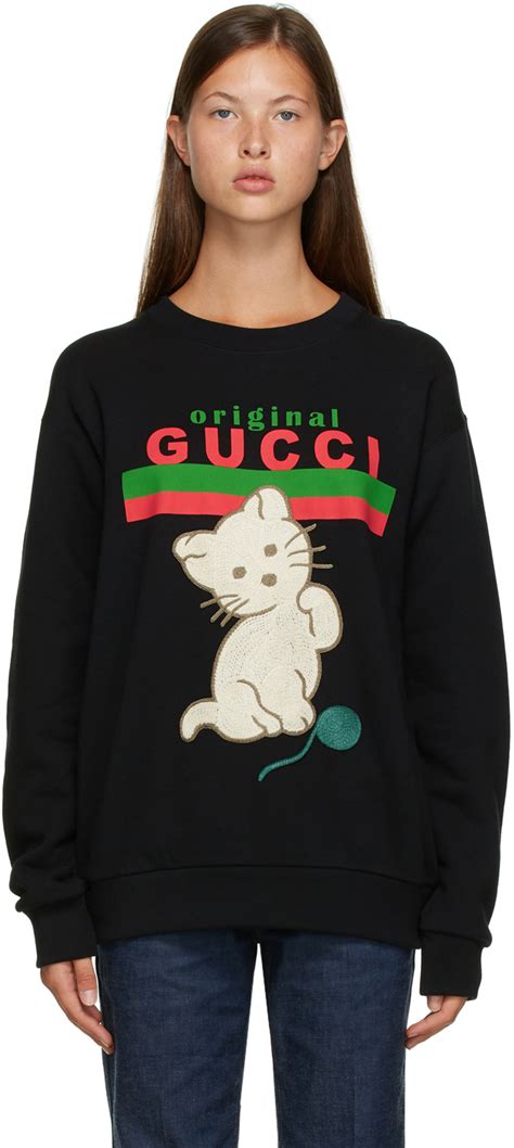 gucci kitten sweater|Gucci cropped sweater.